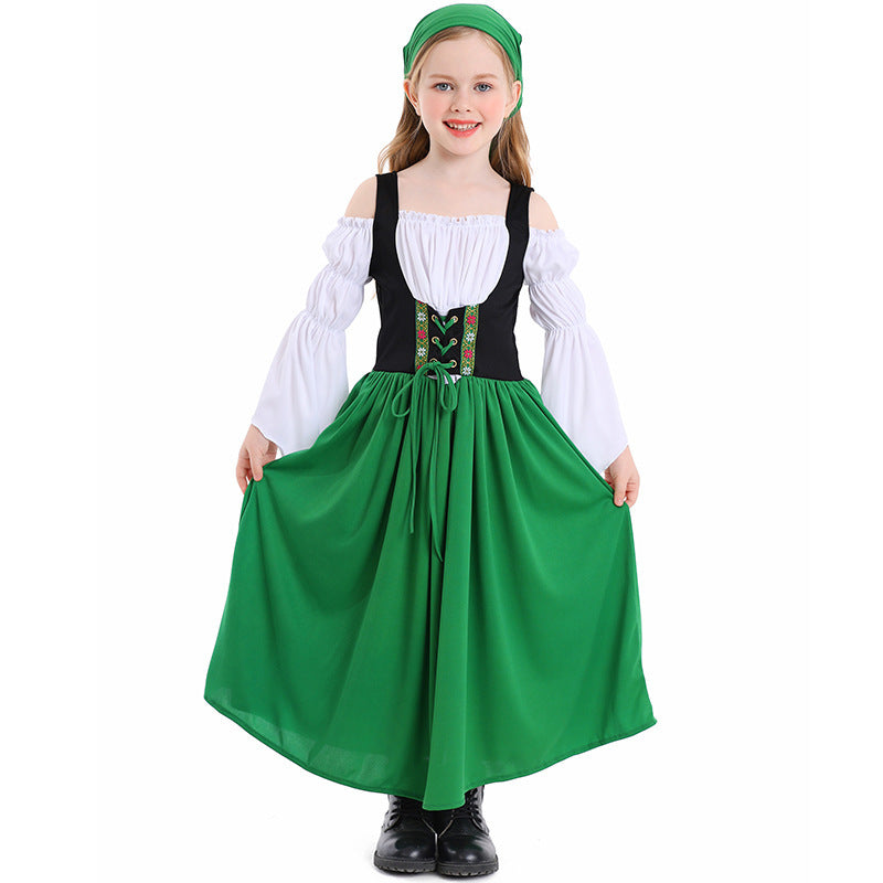 Costume de style médiéval pour filles avec corset