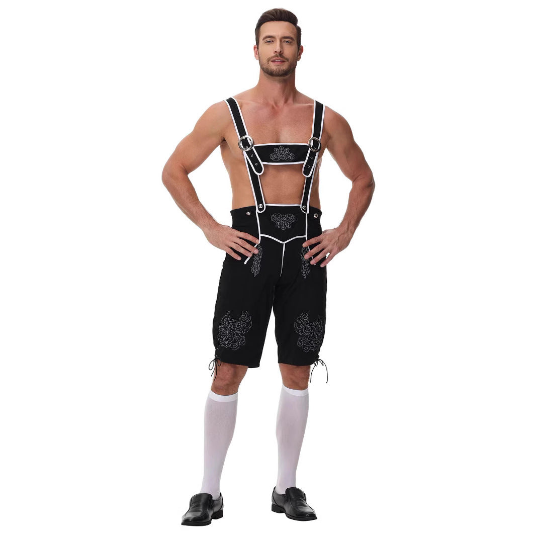 Traditionelles kurzes Trachtenoutfit für Herren mit Stickerei