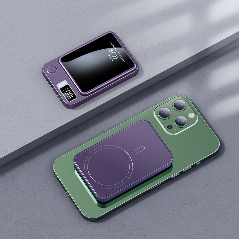 Magnetische draadloze powerbank - compacte draagbare batterij met ledindicator