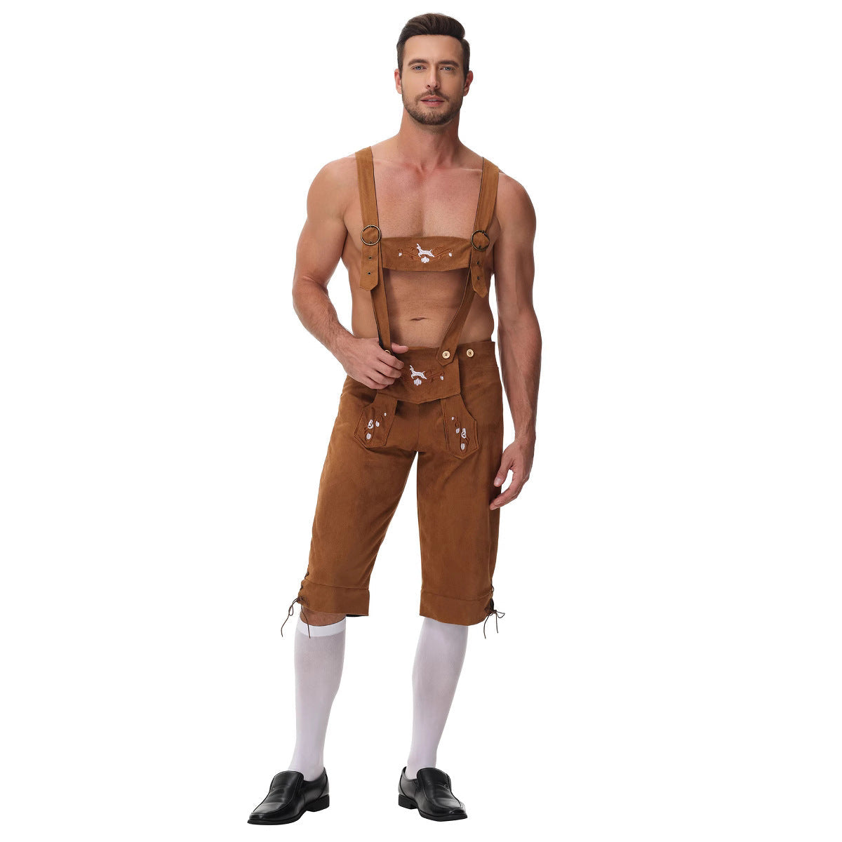 Traditionelles kurzes Trachtenoutfit für Herren mit Stickerei