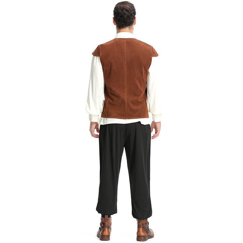 Gilet victorien pour hommes avec col en V