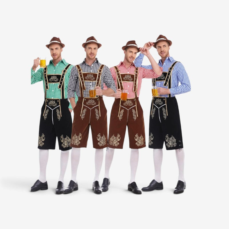 Traditionelle Lederhose für Herren mit Barockstickerei
