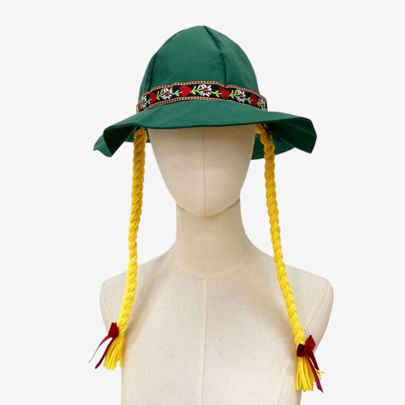 Chapeau de soleil pour femmes avec brins tressés et large bord
