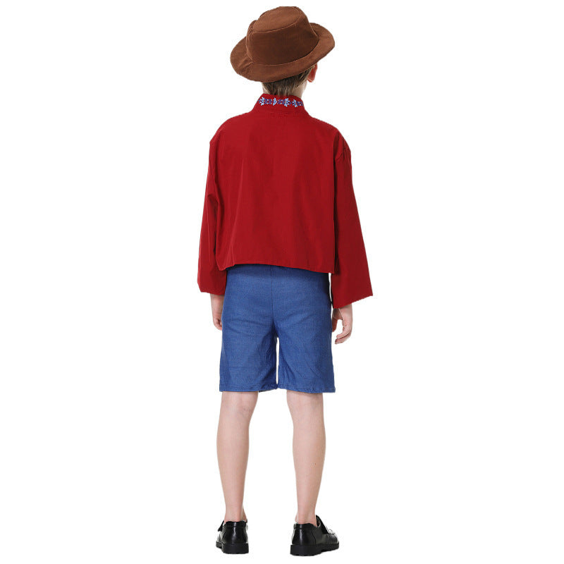 Tenue traditionnelle de style Trachten pour garçons avec chapeau