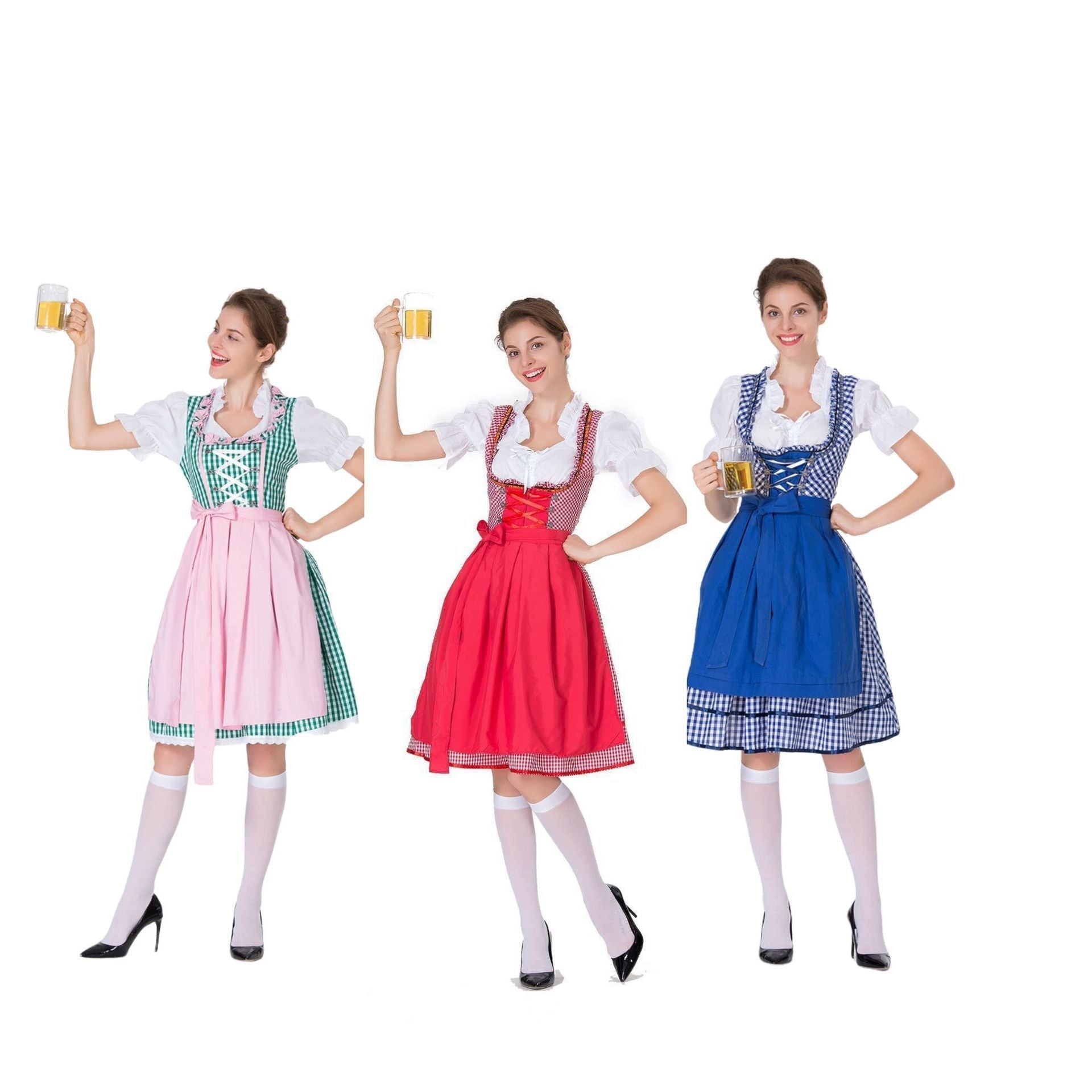 Dirndl pour femmes à coupe moderne et volants