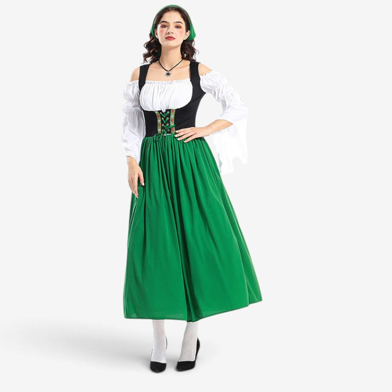 Bäuerinnenkleid im Renaissance-Stil für Damen mit schulterfreiem Mieder