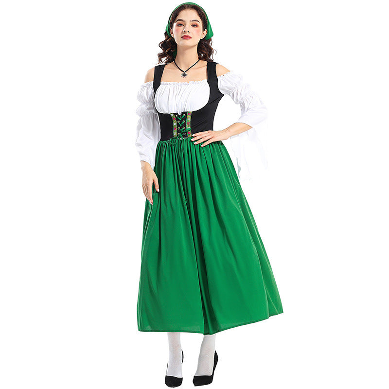 Bäuerinnenkleid im Renaissance-Stil für Damen mit schulterfreiem Mieder