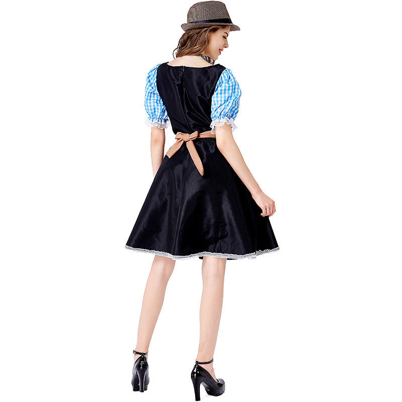 Dirndl d’Oktoberfest pour femmes avec tablier brodé