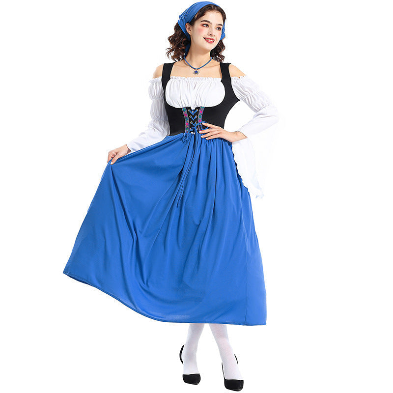 Bäuerinnenkleid im Renaissance-Stil für Damen mit schulterfreiem Mieder