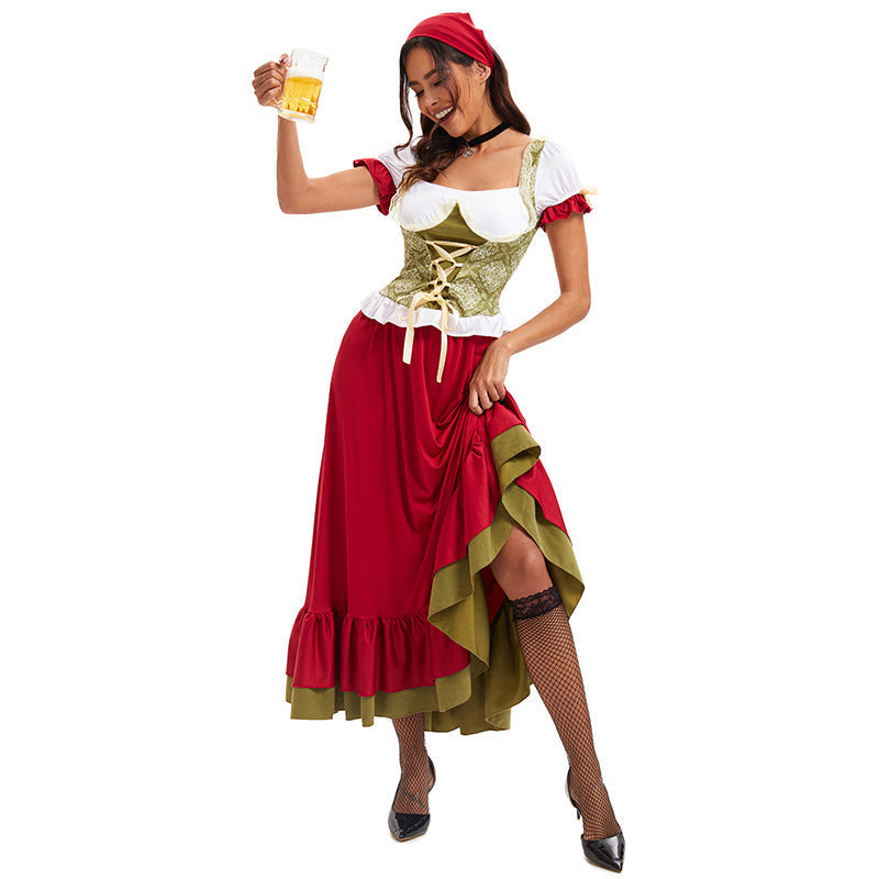 Oktoberfest-Kostüm für Damen mit Puffärmeln und Korsett