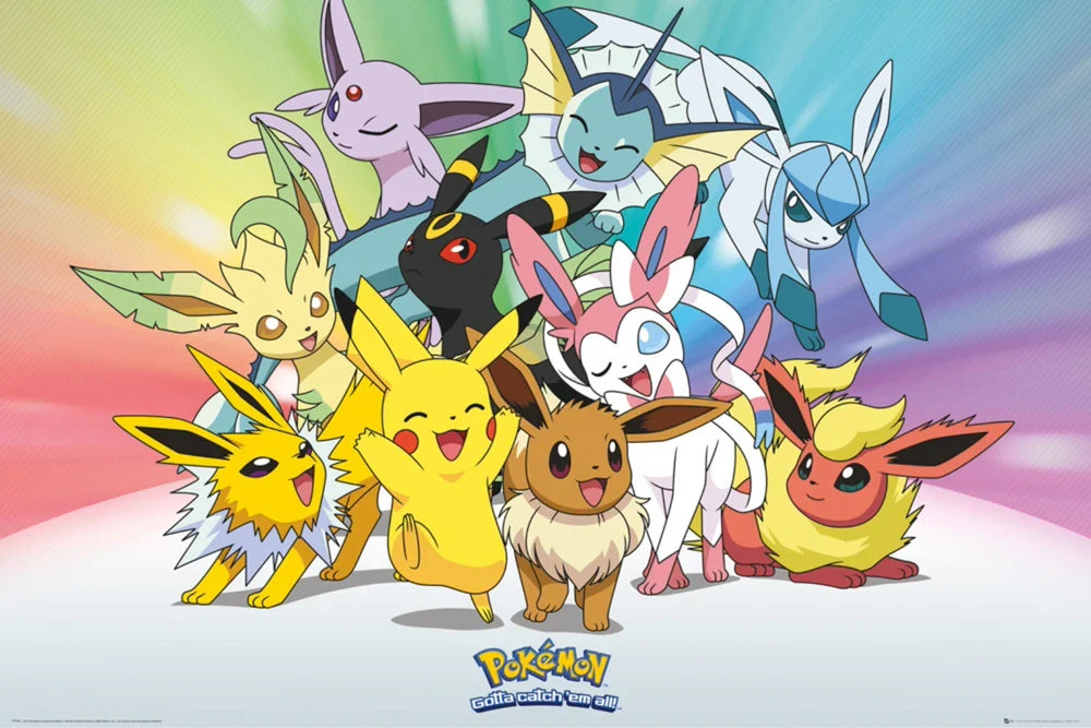 Pokémon Évolutions d'Évoli - Affiche murale maxi - 61 x 91.5 cm