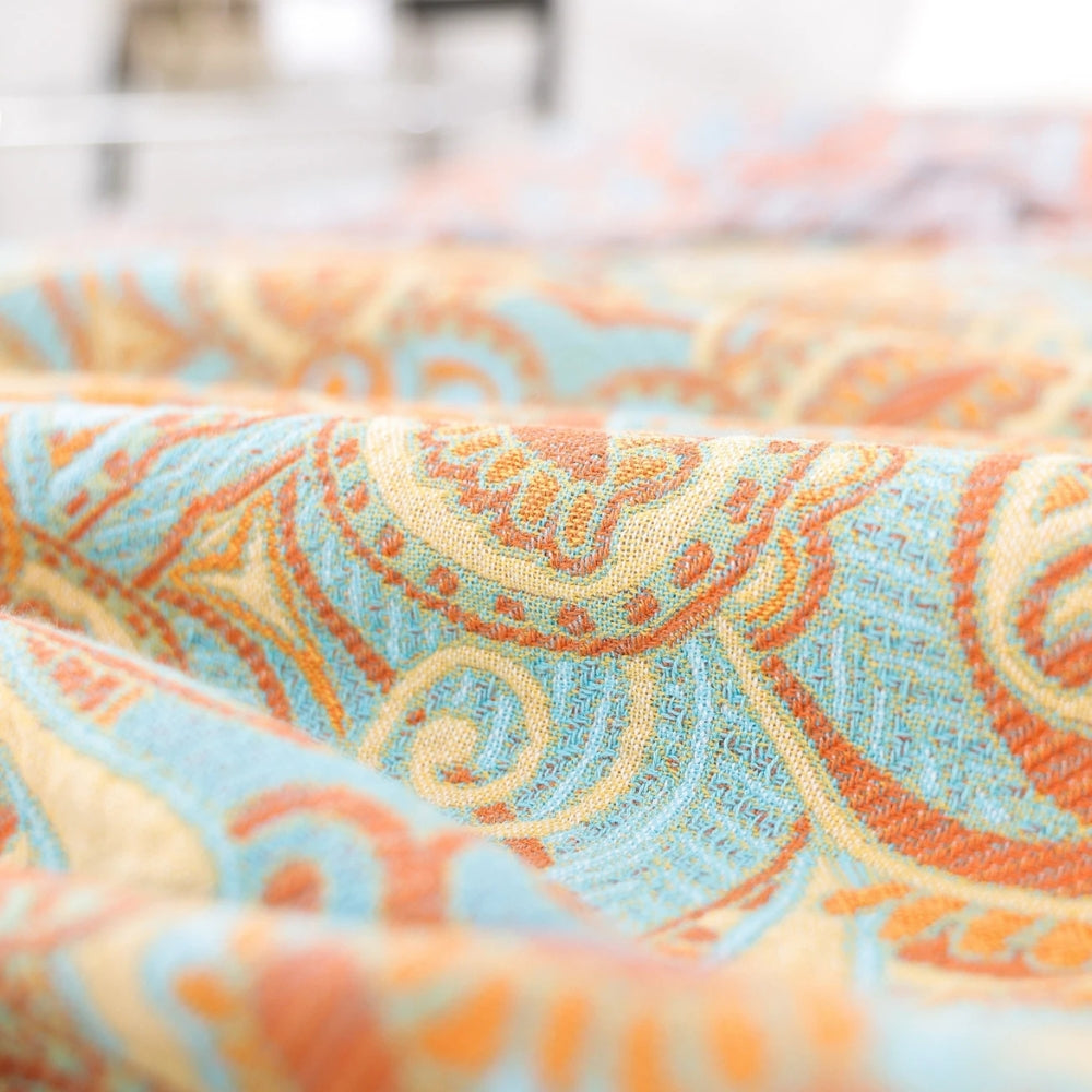 Plaid réversible en coton bohème - Motif paisley pour la décoration intérieure