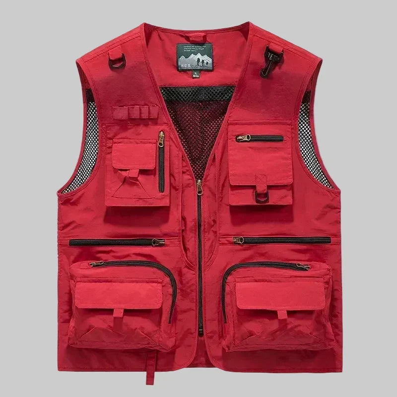 Breathable Utility Vest – Lightweight Multi-Pocket Mesh Outdoor Vest