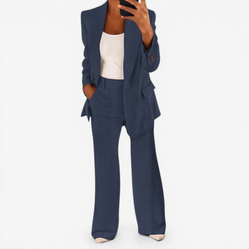 Ensemble tailleur pantalon blazer à un bouton