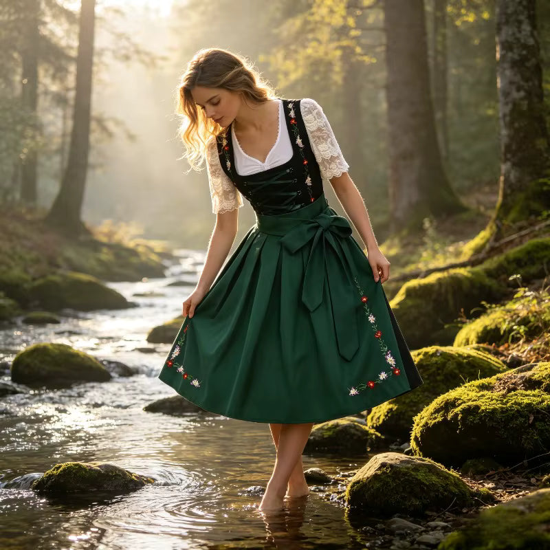 Dirndl pour femme de style traditionnel