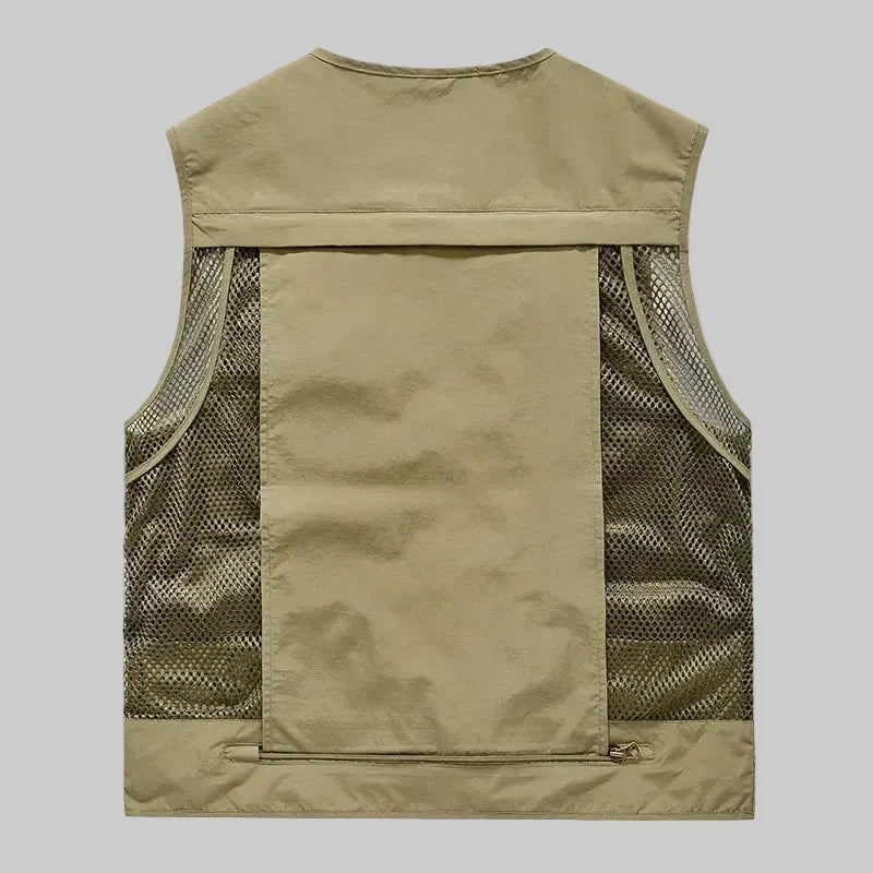 Breathable Utility Vest – Lightweight Multi-Pocket Mesh Outdoor Vest