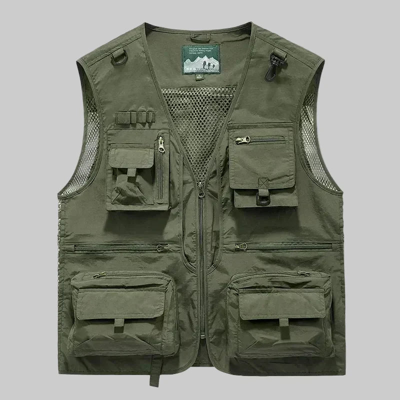 Breathable Utility Vest – Lightweight Multi-Pocket Mesh Outdoor Vest