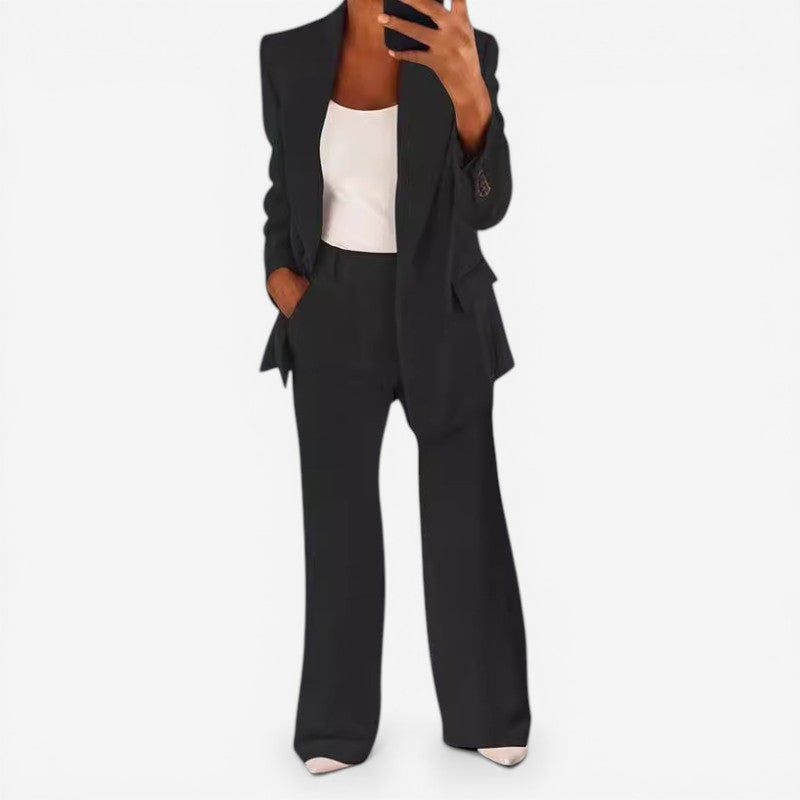 Ensemble tailleur pantalon blazer à un bouton