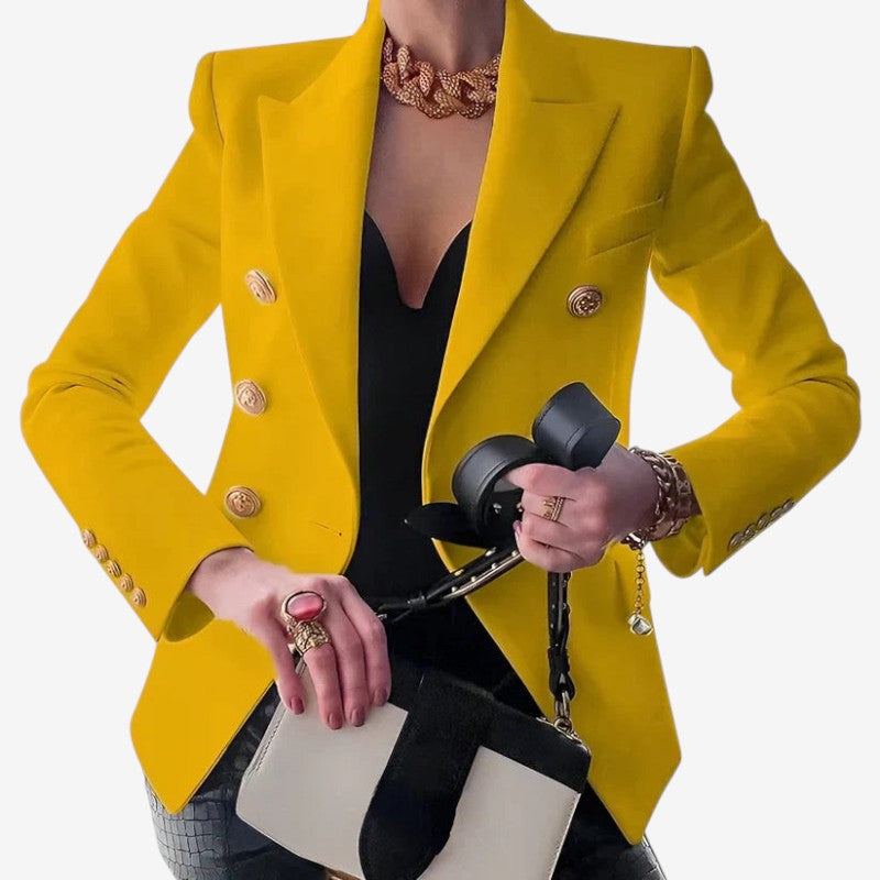 Blazer structuré pour femme avec épaules marquées