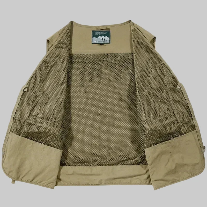 Breathable Utility Vest – Lightweight Multi-Pocket Mesh Outdoor Vest
