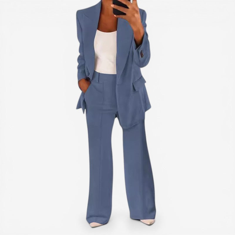 Ensemble tailleur pantalon blazer à un bouton