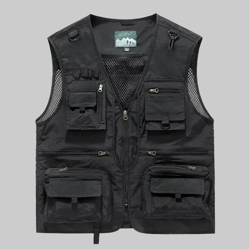 Breathable Utility Vest – Lightweight Multi-Pocket Mesh Outdoor Vest