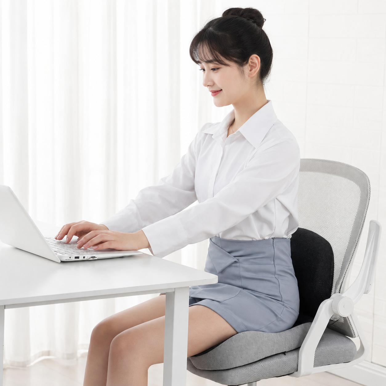 Ergonomisches Sitzkissen aus Memory-Schaum – rutschfeste Unterstützung für Büro, Auto und Reisen