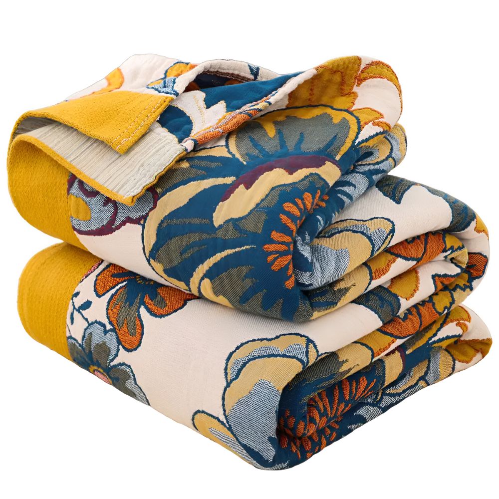 Plaid floral réversible douillet pour la décoration intérieure et le confort