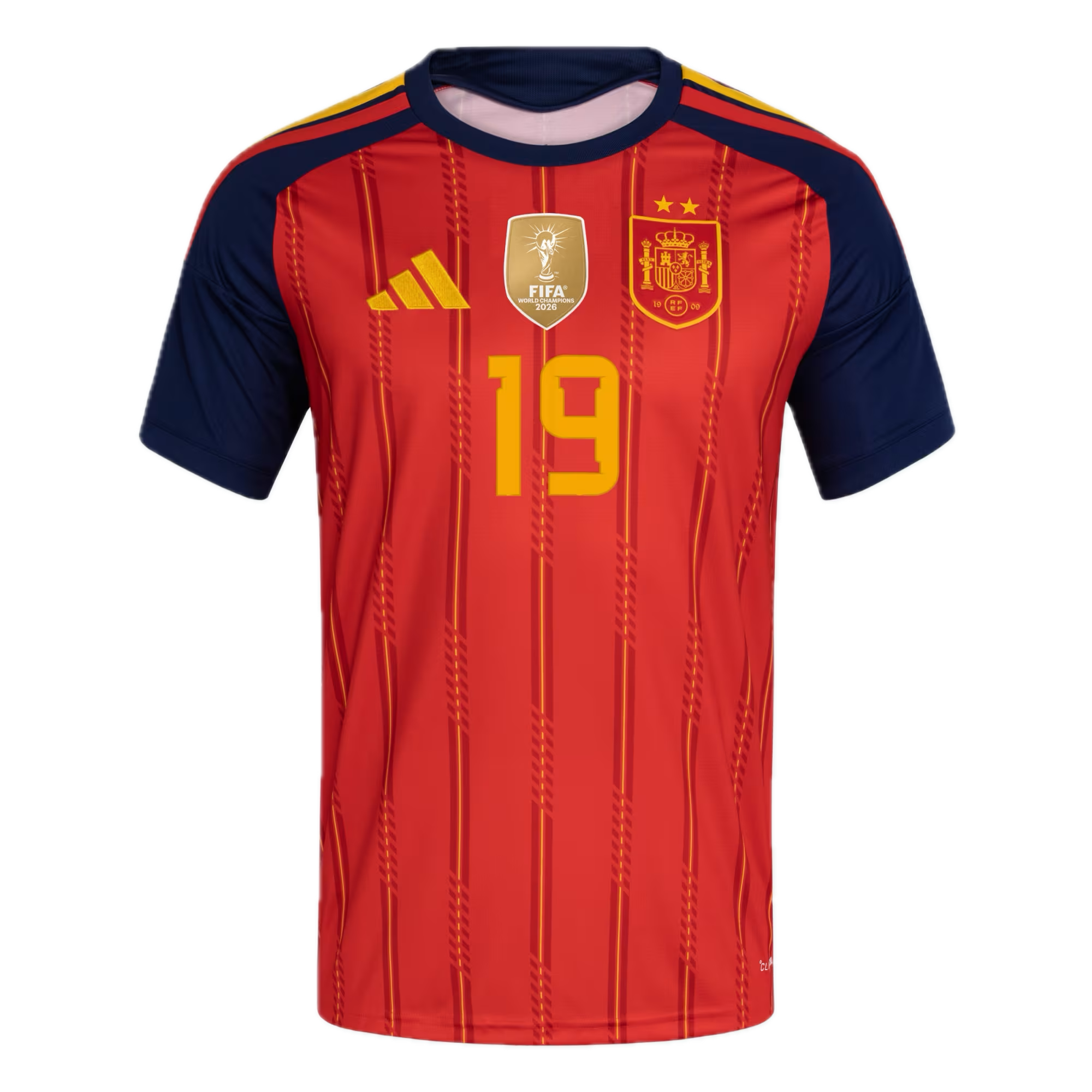 Spain 2026 LAMINE YAMAL #19 2 Stars World Champion Home Jersey