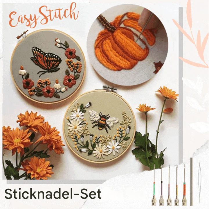 Farbcodiertes Sticknadel-Set mit Griff - 7-teiliges Bastelset