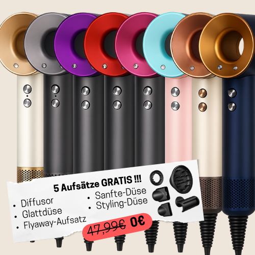 5-in-1-haardroger- en stylingtoolset - opzetstukken voor drogen, gladmaken en volume
