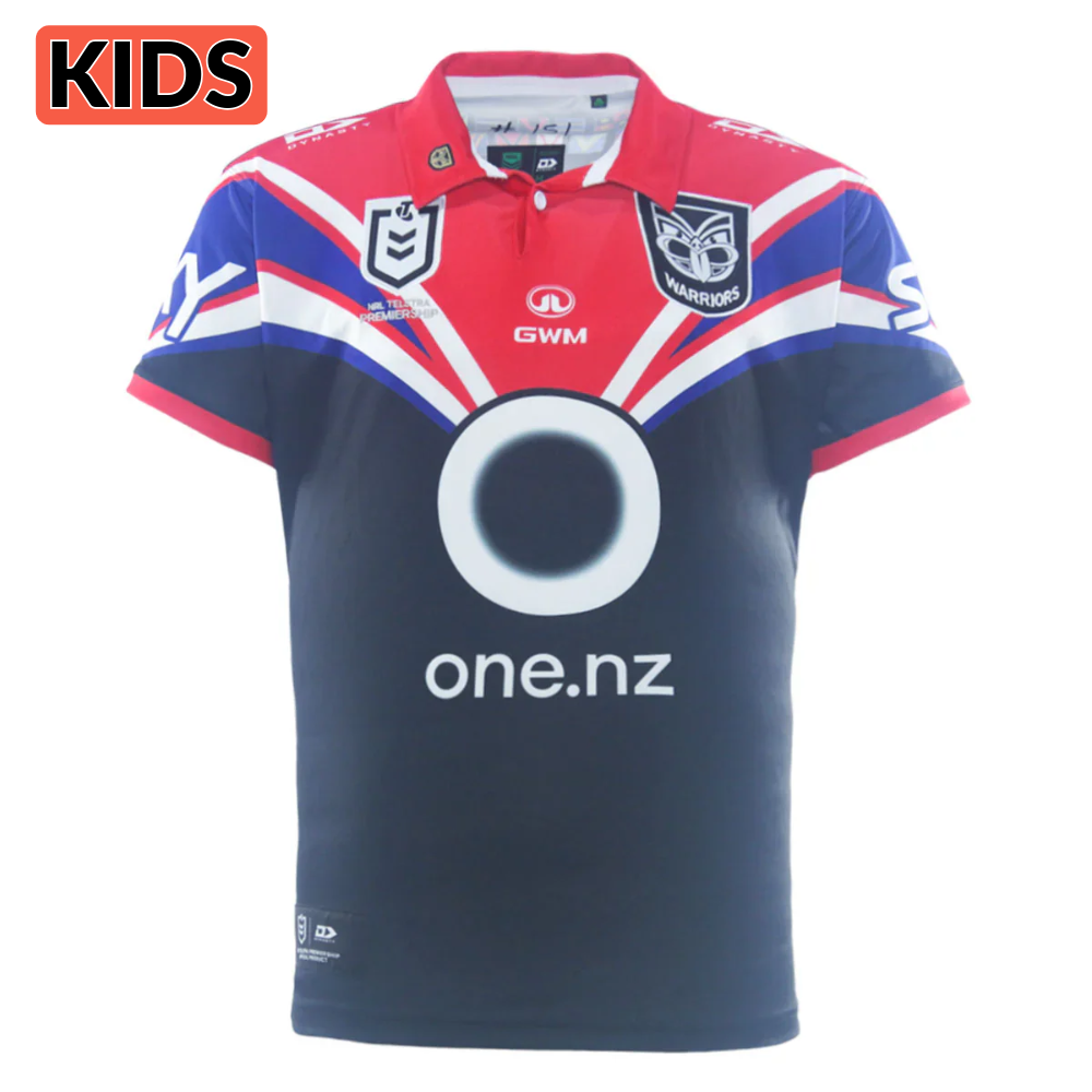 Maillot 2026 des New Zealand Warriors Kids Kotahitanga