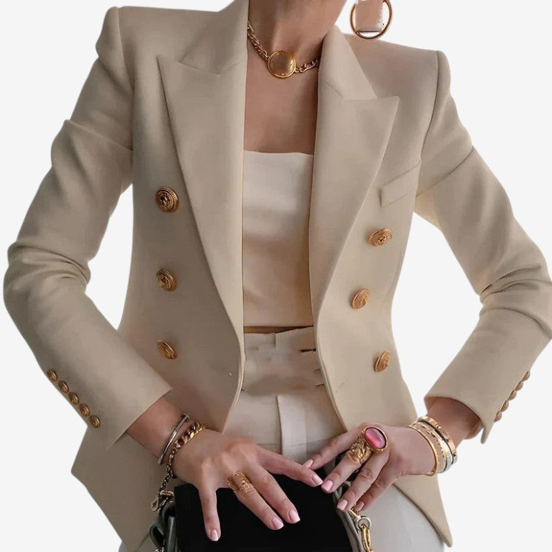 Blazer structuré pour femme avec épaules marquées