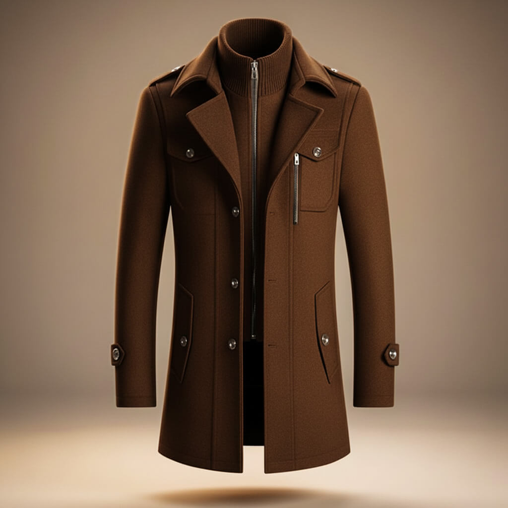 Manteau en laine vierge pour hommes Valero