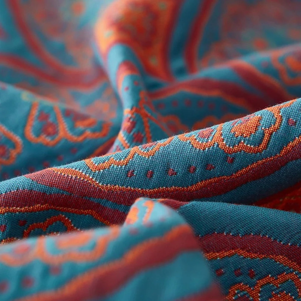 Couverture d'été en coton réversible pour une décoration intérieure douillette et un confort léger