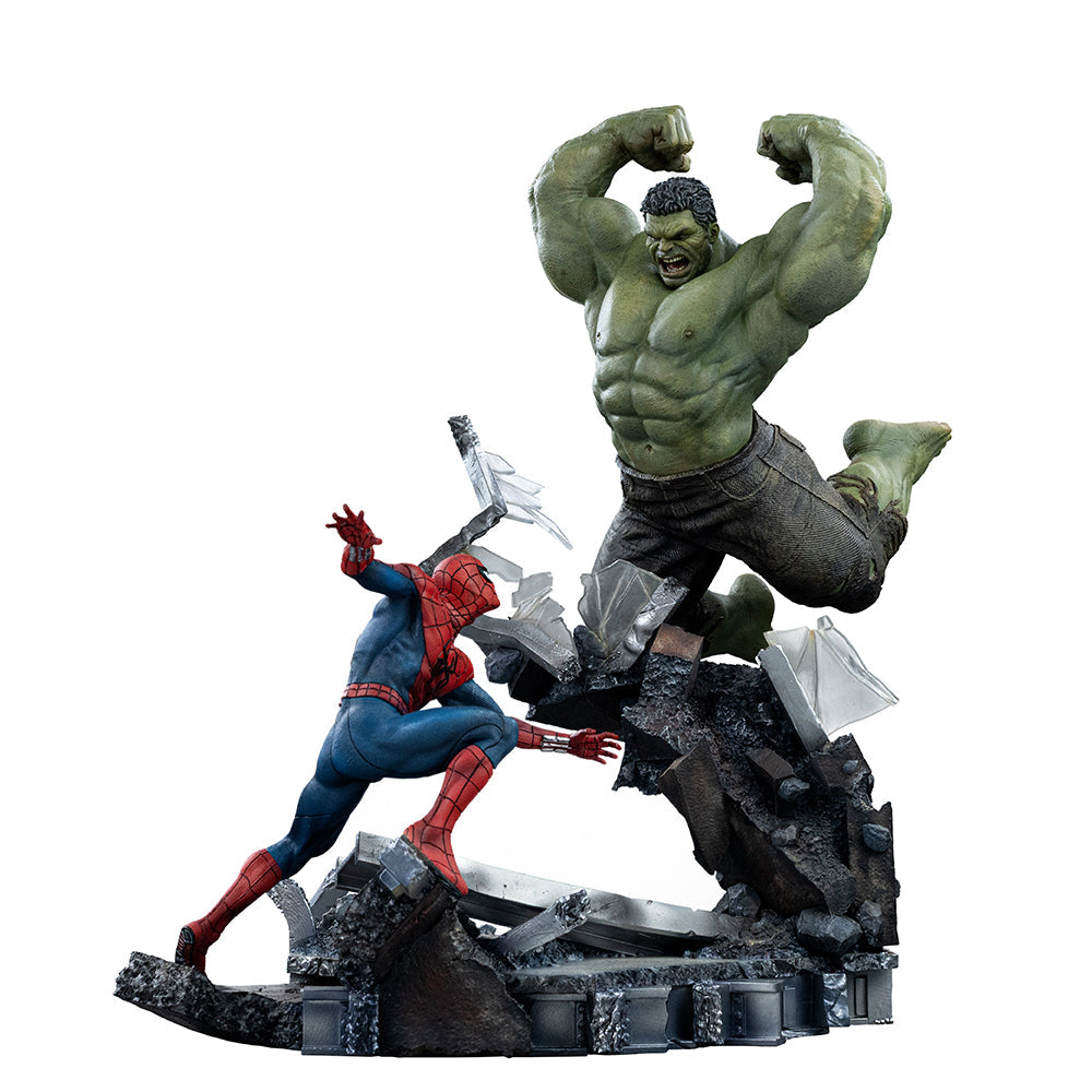 Spider-Man vs Hulk-beeld - Spider-Man: Brand New Day - Art Scale 1/10 - Iron Studios - Voorbestelling