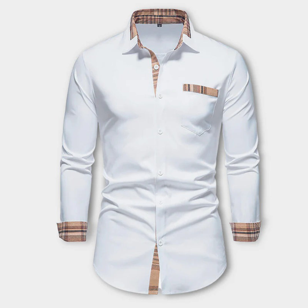 Noah - Casual Long Sleeve Shirt with Buttons and Pockets