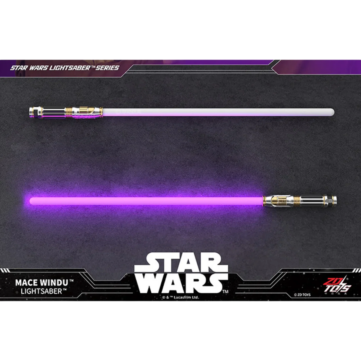Réplique du sabre laser de Mace Windu 103 cm - ZD Toys