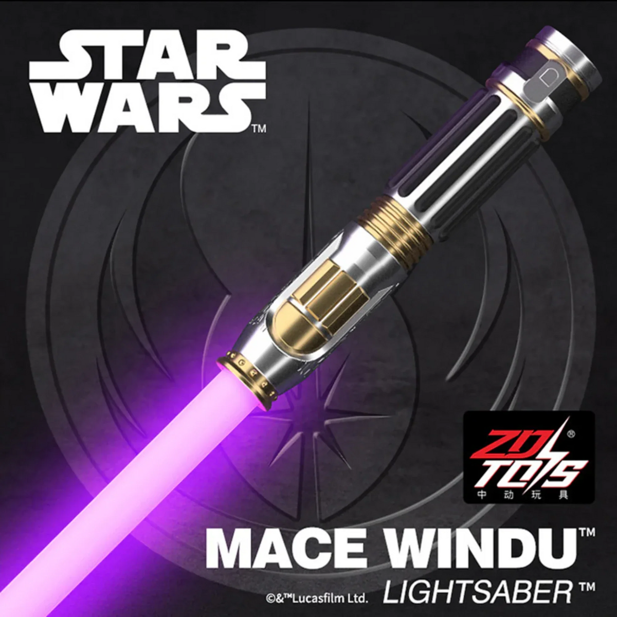 Réplique du sabre laser de Mace Windu 103 cm - ZD Toys