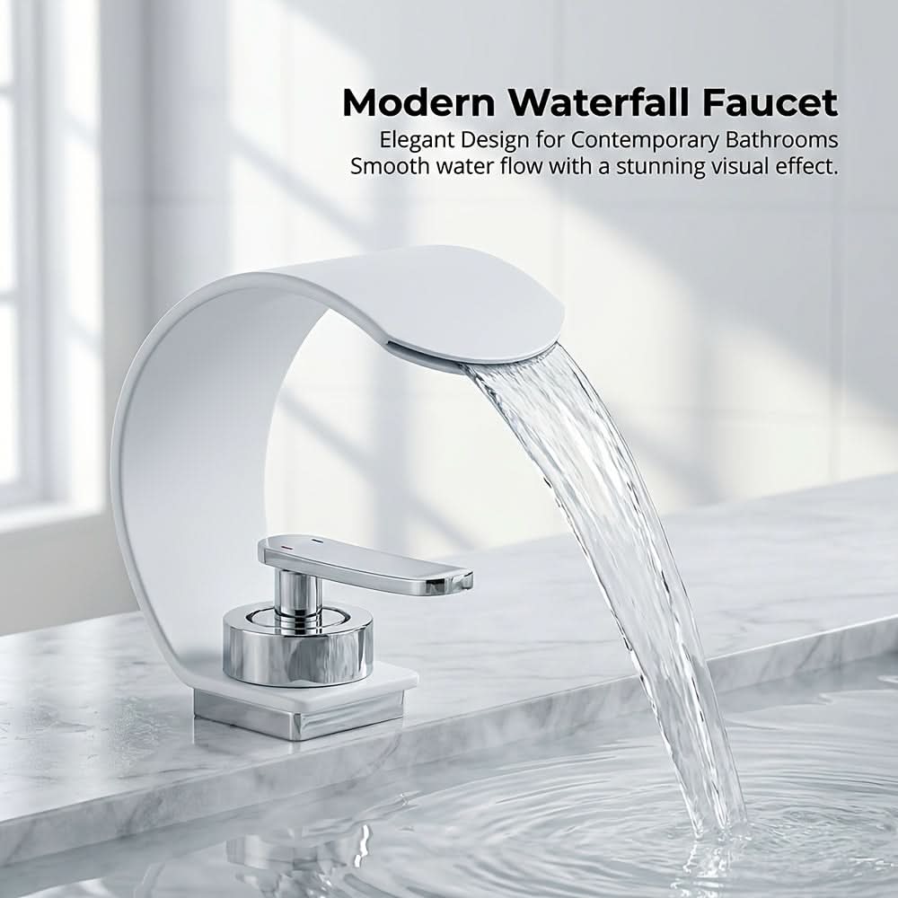 Mirror Waterfall Basin Faucet – ArcFlow Modern Bathroom Tap