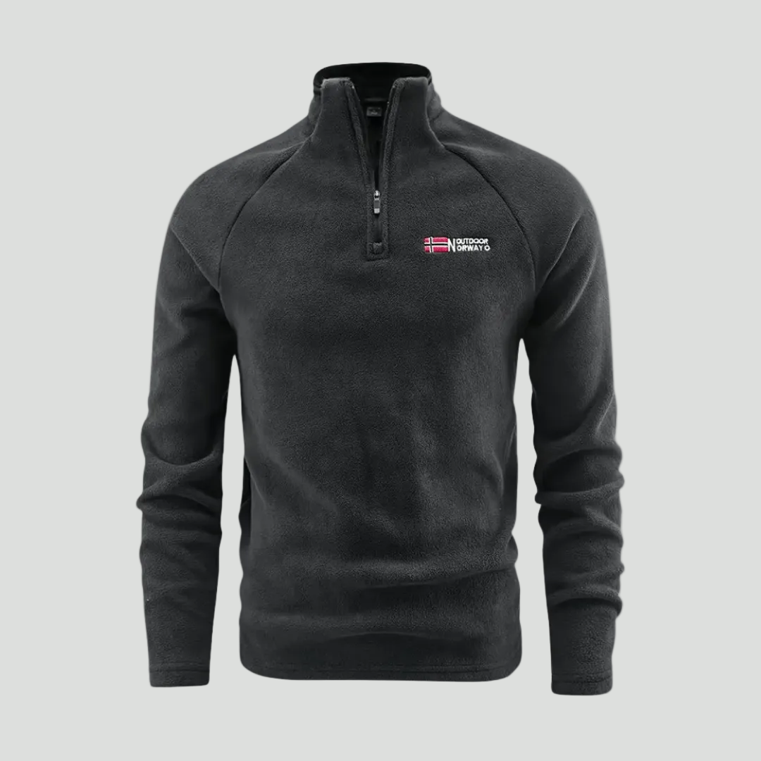 Men’s Quarter-Zip Fleece Pullover – Lightweight Hiking & Camping Mid-Layer