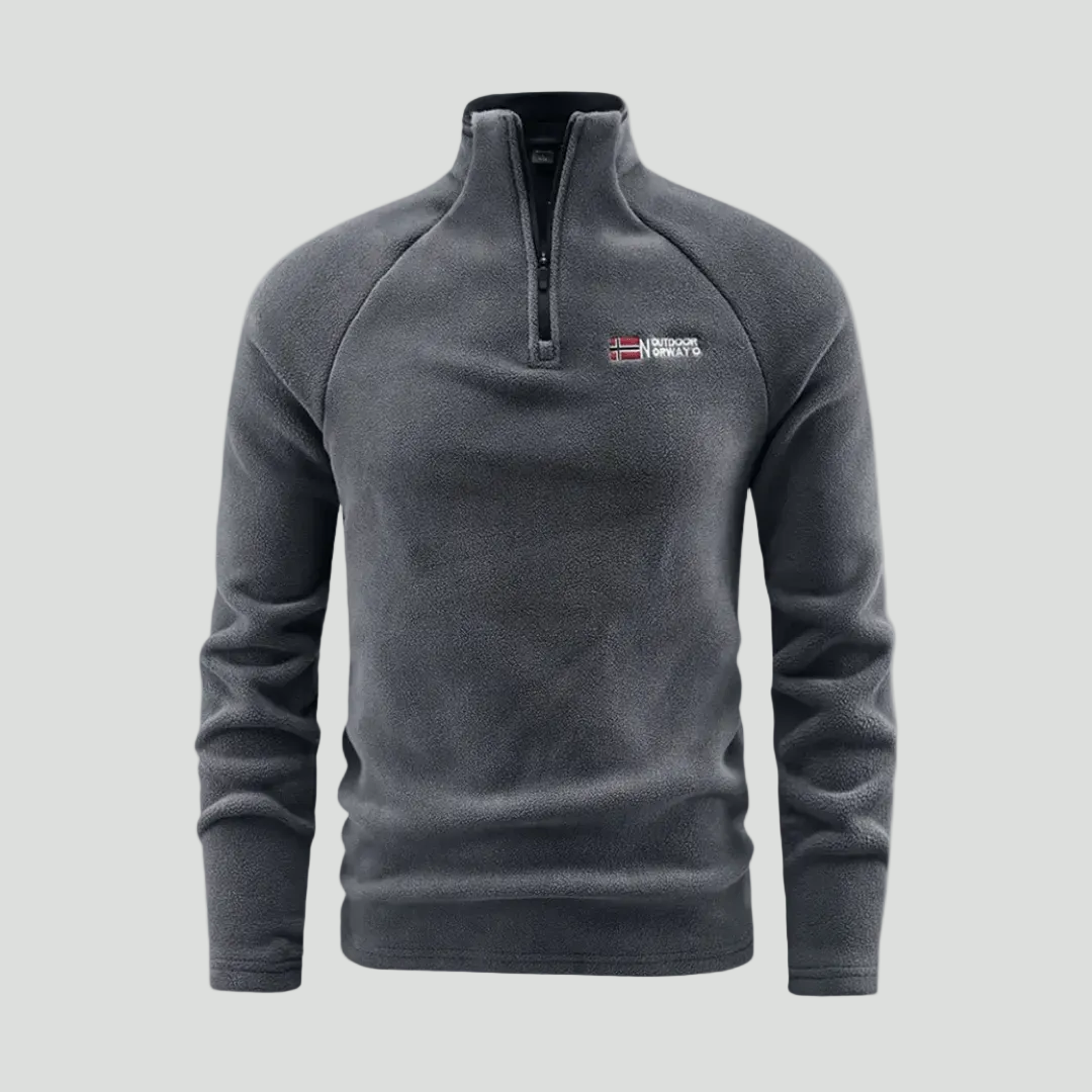 Men’s Quarter-Zip Fleece Pullover – Lightweight Hiking & Camping Mid-Layer