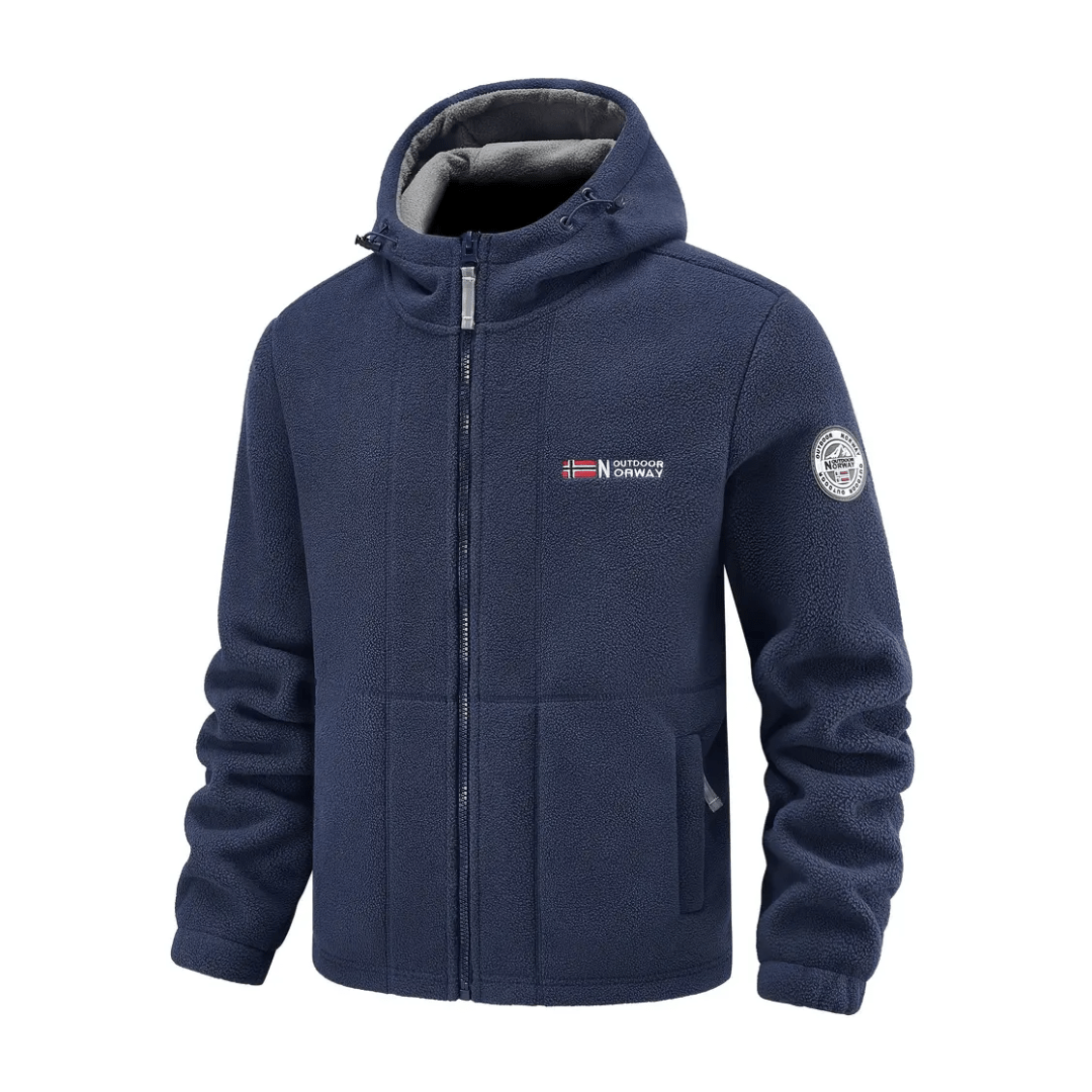 Men’s Windproof Fleece Jacket – Breathable Cold-Weather Outdoor Layer