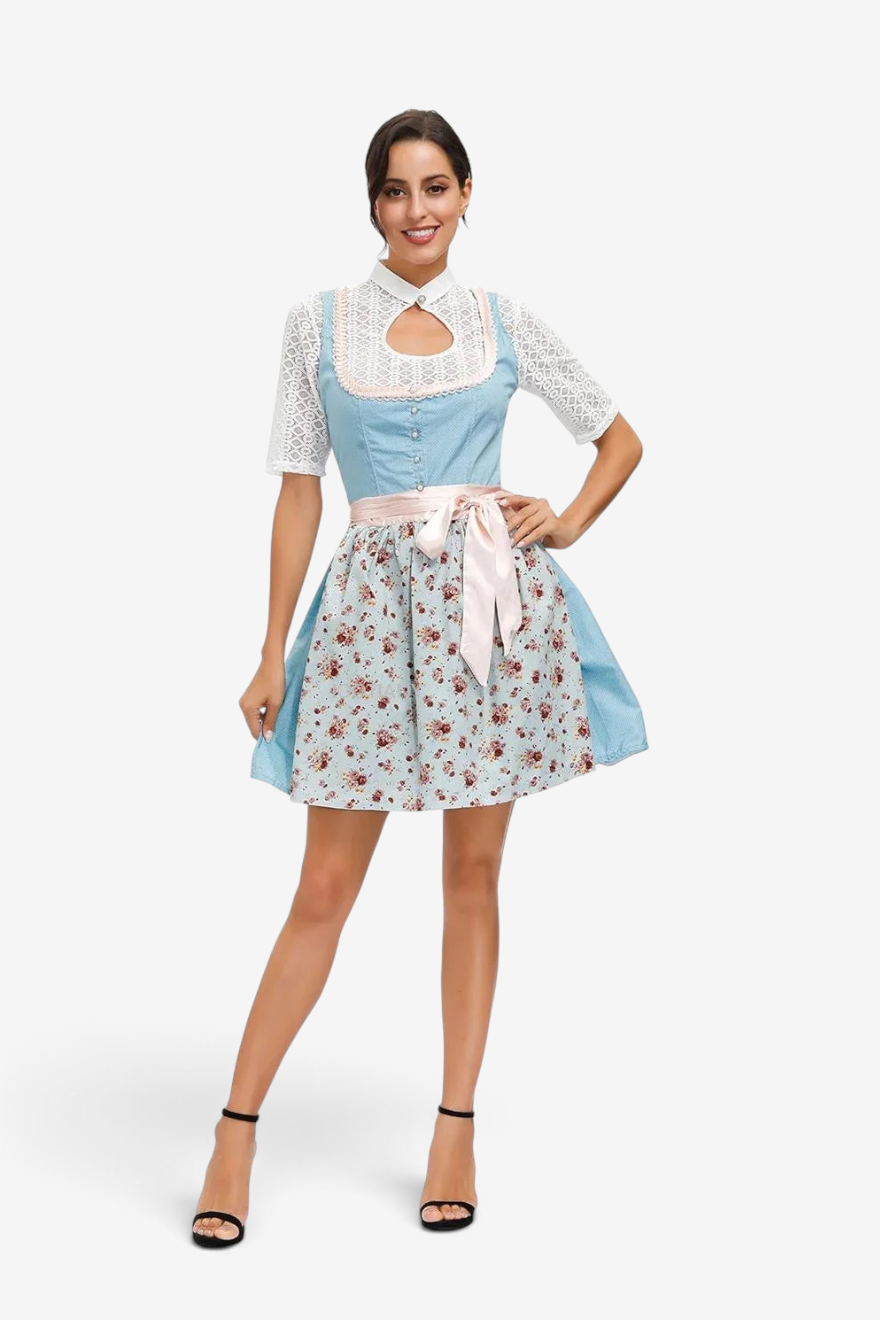 Dirndlkleid für Damen im bayerischen Stil mit Spitze