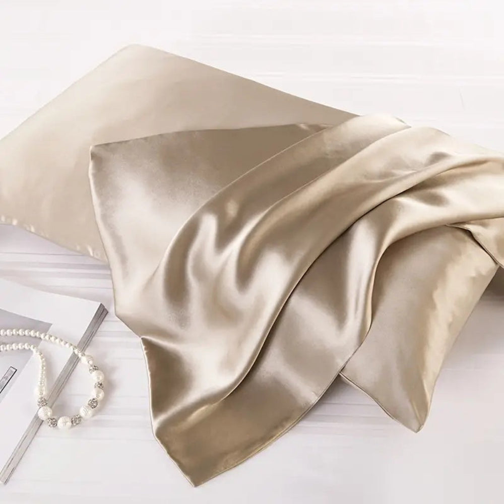 Ensemble de taies d’oreiller en soie pour peau et cheveux - Paquet de deux, hypoallergénique