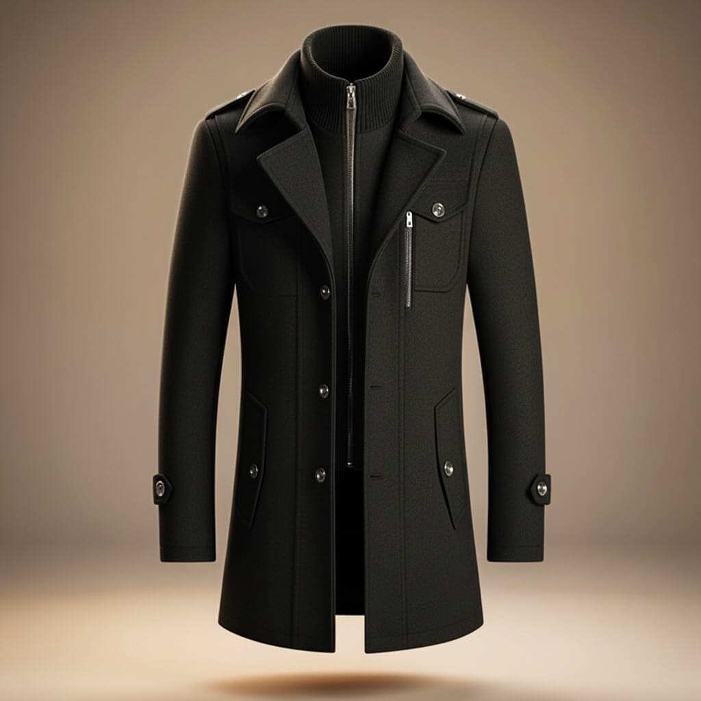 Manteau en laine vierge pour hommes Valero