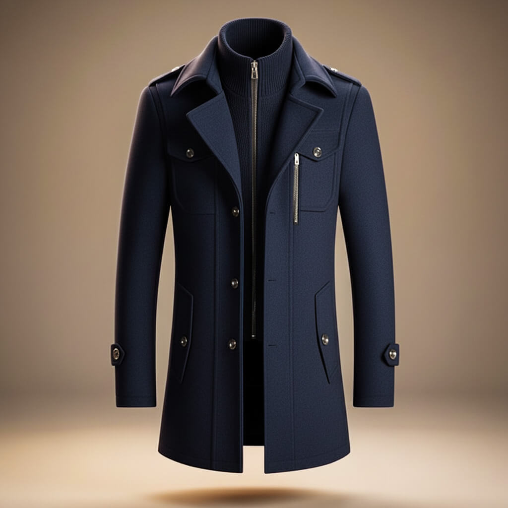 Manteau en laine vierge pour hommes Valero