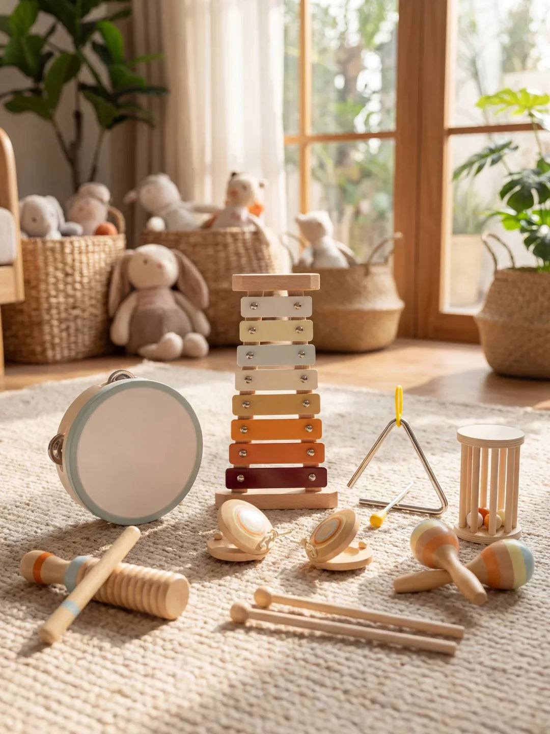 7-in-1 Wooden Musical Instrument Set