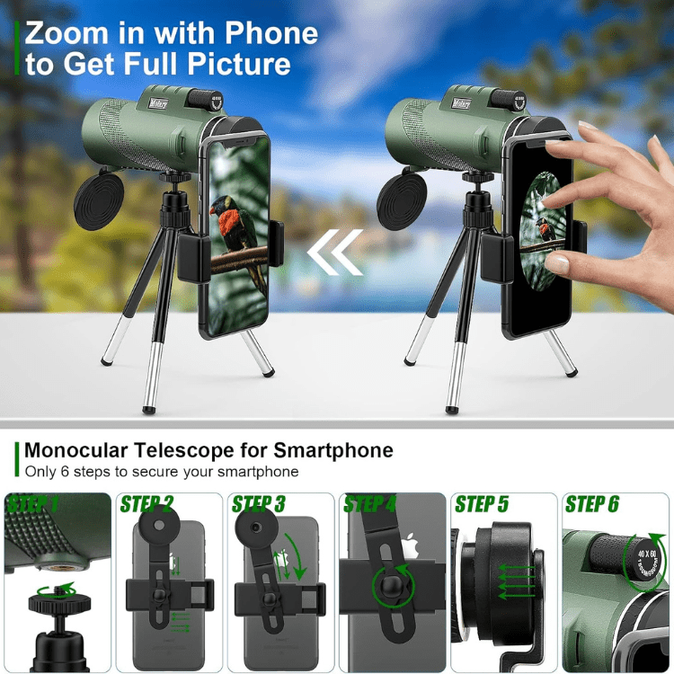 Compact 600x Zoom Monocular – Portable Outdoor Viewing Scope