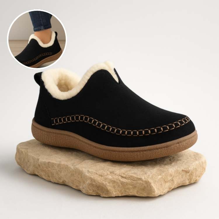 Fleece-Lined Comfort Shoes – CozyStep Supportive Winter Footwear